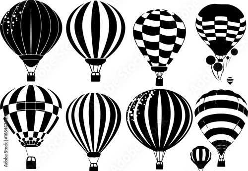 "Vintage Hot Air Balloon Silhouettes Collection"