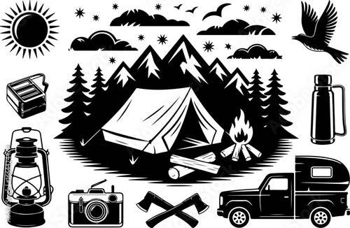 "Stylized Set of Modern Boats and Yachts Vector Illustration"