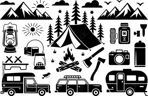 "Stylized Set of Modern Boats and Yachts Vector Illustration"