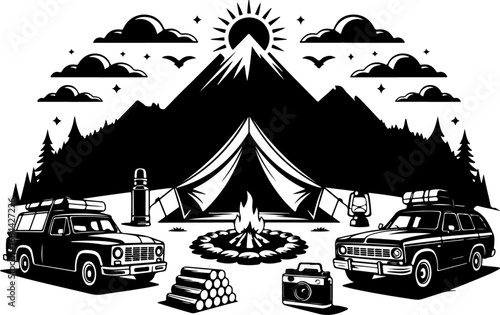 "Stylized Set of Modern Boats and Yachts Vector Illustration"