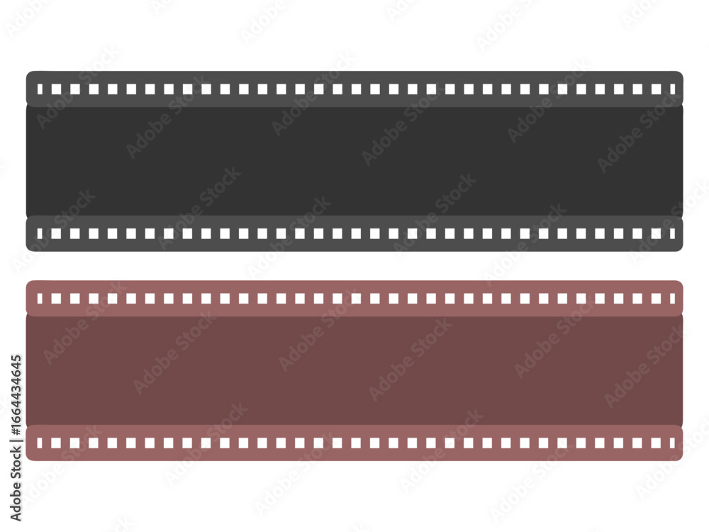 Obraz premium 映画 ネガフィルム イラストセット