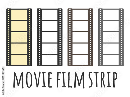 映画　フィルム　イラストセット
