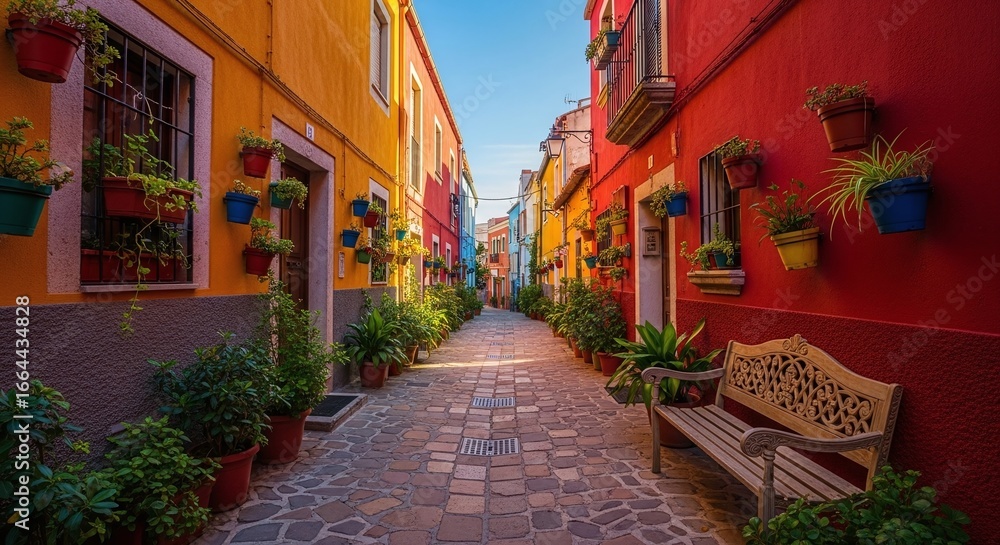 Fototapeta premium Colorful Mexican street market vibrant culture travel tourism destination art