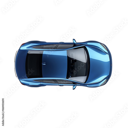 Blue Metallic Abstract Car Top View png