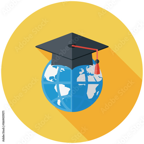 Global education and growth concept with abstract background