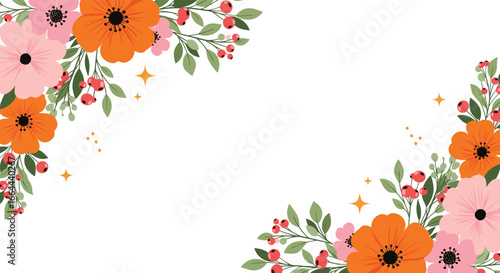 Vibrant spring floral arrangements with delicate blossoms and twinkling accents