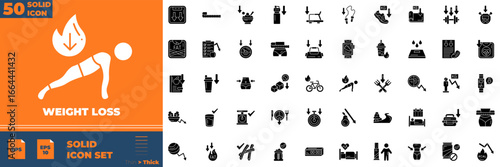 Collection of Weight Loss Solid icons