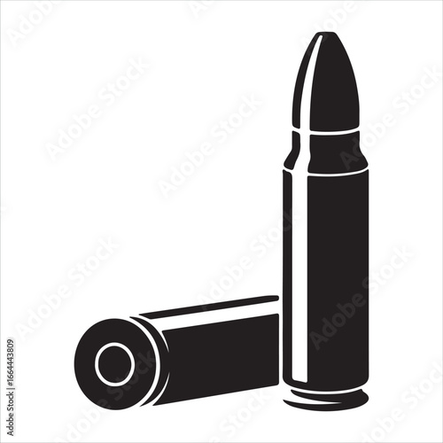  Bullet Cartridges Silhouette Icon 