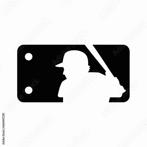 Baseball Player Silhouette Icon Design