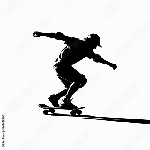 Skateboarder Silhouette in Action