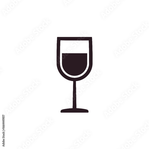 A wine glass icon filled with rich red liquid.