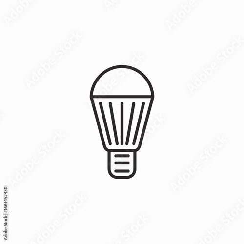 led bulb icon sign vector