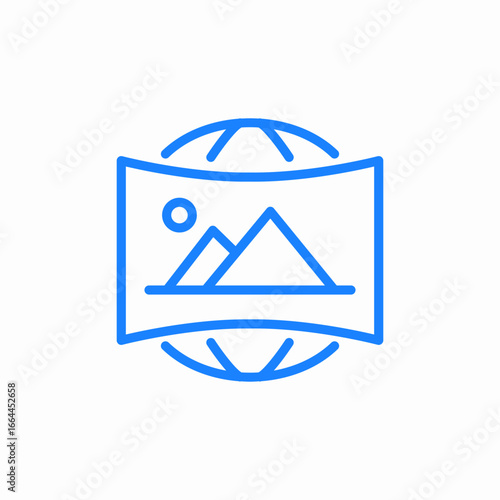 panoramic image or photo icon sign vector