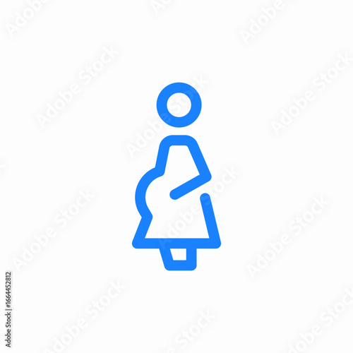 pregnant woman icon sign vector