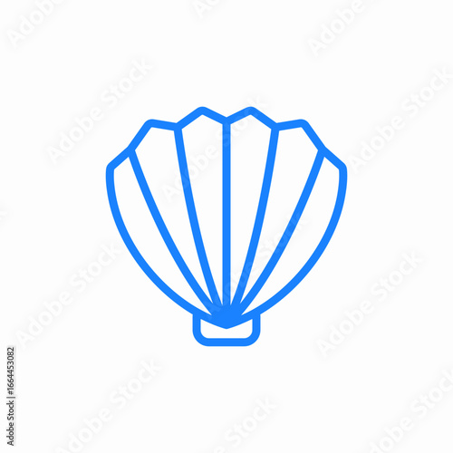 sea scallop shells icon sign vector