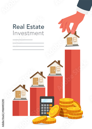 Real Estate Investment and Market Growth  concept stock illustration