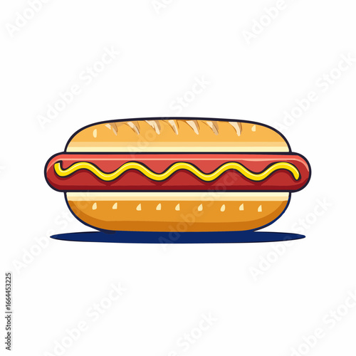 Cartoon Hot Dog Illustration