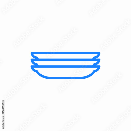 stack of plates icon sign vector