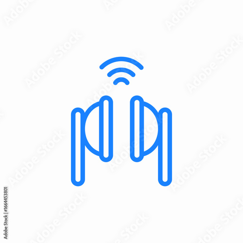 true wireless earbuds wireless in-ear headphones icon sign vector