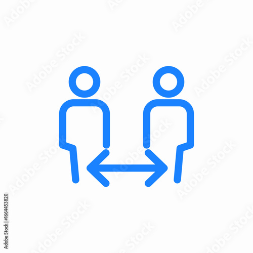 two people standing icon sign vector