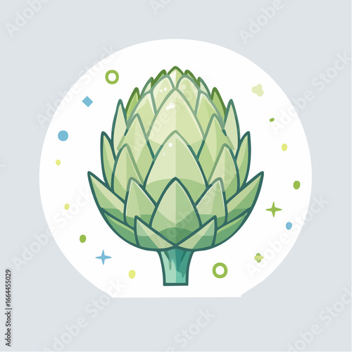 Pixel Art Artichoke Illustration