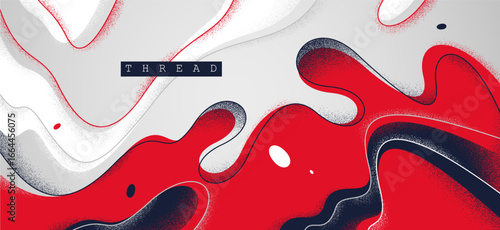 Dynamic and expressive vector abstract background of lava fluid in dynamic motion, linear illustration with textures and shapes, graceful lines backdrop.