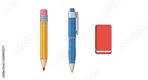 set of colored pencils isolated