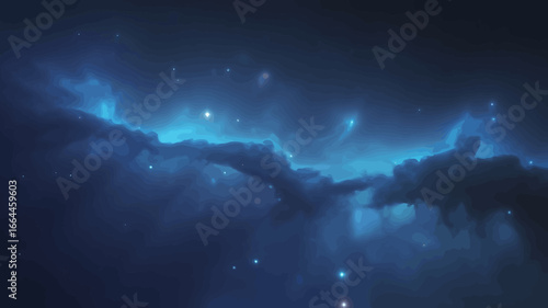 Vibrant deep space nebula digital illustration