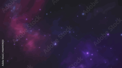 Vibrant digital artwork of a starry night sky with celestial elements