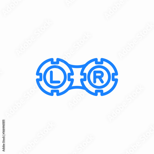 contact lens case icon sign vector