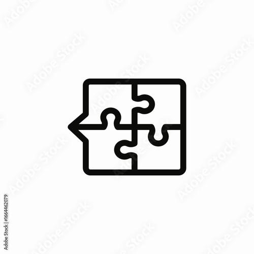 final puzzle piece icon sign vector