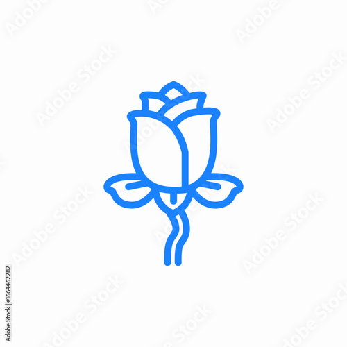 flower bloom elegant icon sign vector