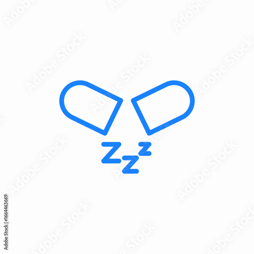 pill sleep aid icon sign vector