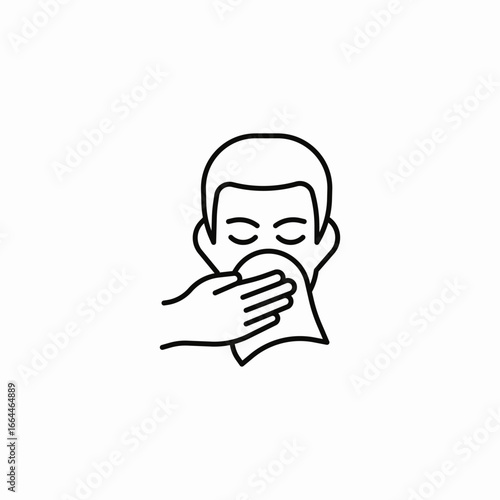 sneezing symptom icon sign vector