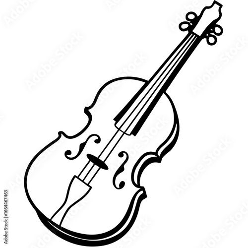 Elegant Cello Silhouette Vector Art