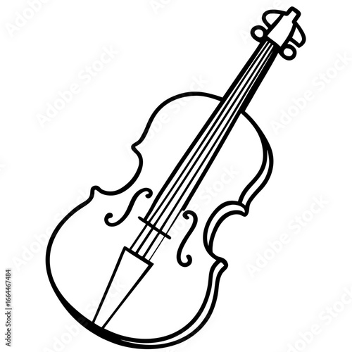 Elegant Cello Silhouette Vector Art
