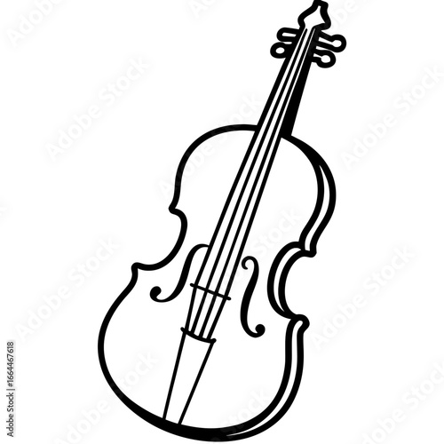 Elegant Cello Silhouette Vector Art
