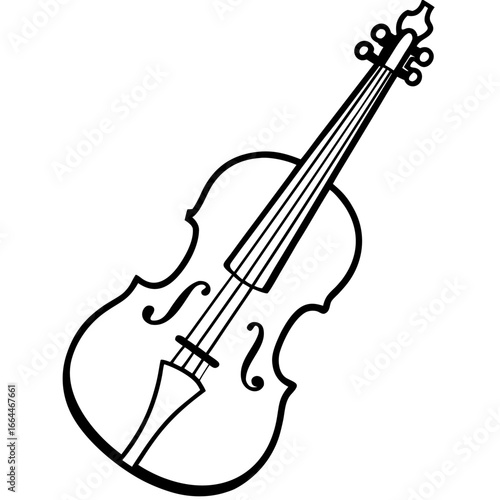 Elegant Cello Silhouette Vector Art