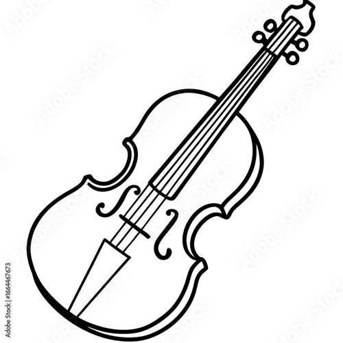 Elegant Cello Silhouette Vector Art