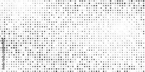 Modern rectangkle mesh halftone gradient texture. Vanishing polka dot simple art design