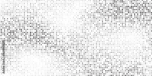 Modern rectangkle mesh halftone gradient texture. Vanishing polka dot simple art