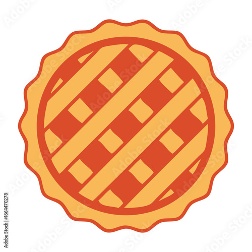 Logo vista superior de tarta manzana para el Día de Acción de Gracias 