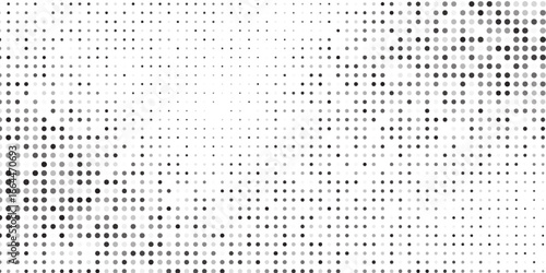 Abstract rectangkle mesh halftone gradient texture. Vanishing polka dot simple