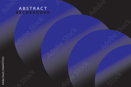 Abstract dark background with overlapping blue semicircle shapes and smooth gradient shadows, creating a modern and futuristic design for digital use.