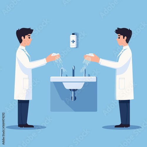 Doctors Demonstrating Hand Hygiene