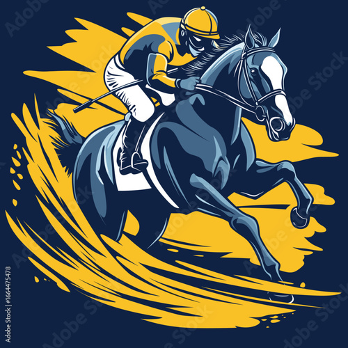 Horses in Full Gallop for Racing Events