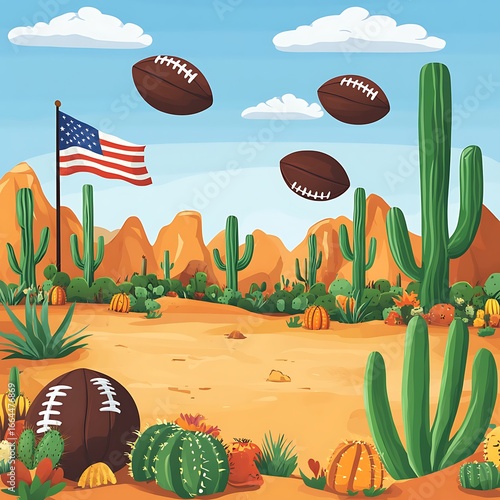 American football in a desert landscape (1)