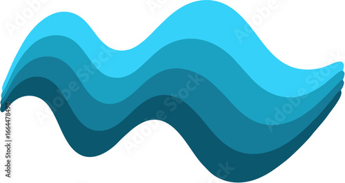 Abstract Wave Illustration A Dynamic and Modern Graphic Design Element for Various Applications