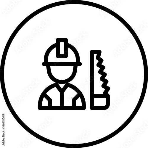 carpenter icon sign symbol graphic vector illustration 