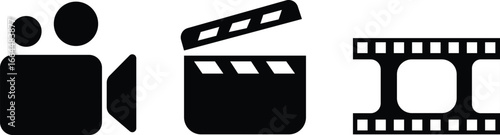 movie icons vector illustration of a set of images
